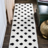 Pere Modern Charcoal Dot Shag Area Rug