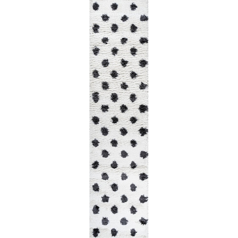 Pere Modern Charcoal Dot Shag Area Rug
