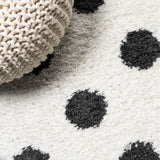Pere Modern Charcoal Dot Shag Area Rug