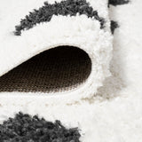 Pere Modern Charcoal Dot Shag Area Rug