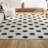 Pere Modern Charcoal Dot Shag Area Rug