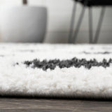 Pere Modern Charcoal Dot Shag Area Rug