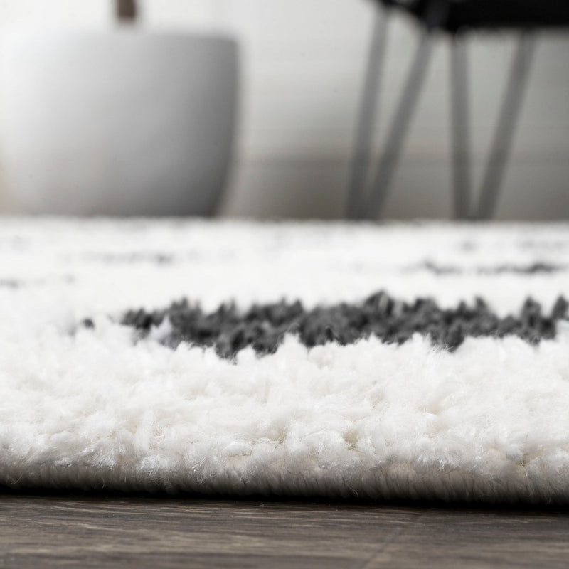 Pere Modern Charcoal Dot Shag Area Rug