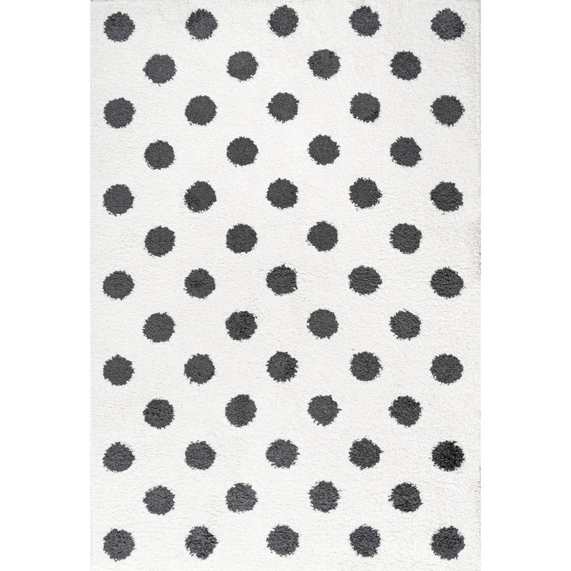 Pere Modern Charcoal Dot Shag Area Rug