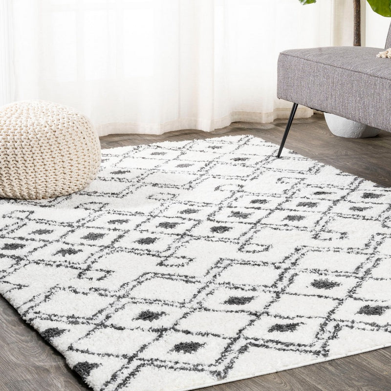 Caimari Moroccan Diamond Shag Area Rug