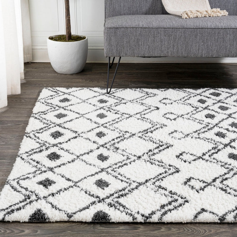 Caimari Moroccan Diamond Shag Area Rug
