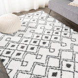 Caimari Moroccan Diamond Shag Area Rug