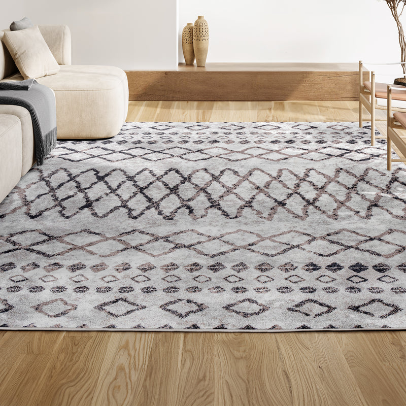 Aksil Moroccan Diamond Area Rug