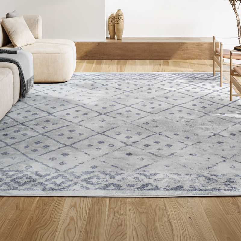 Juba Moroccan Geometric Diamond Area Rug