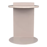 Evelyn 16" Contemporary Natural Marble/Metal Handmade C-Shaped End Table - JONATHAN Y