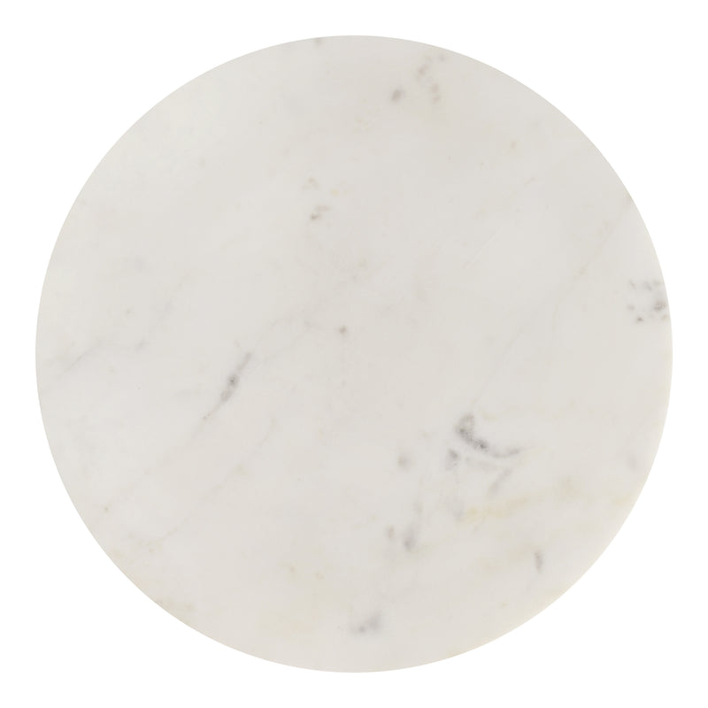 Javier 14" Contemporary Natural Marble Handmade X-Shaped End Table - JONATHAN Y