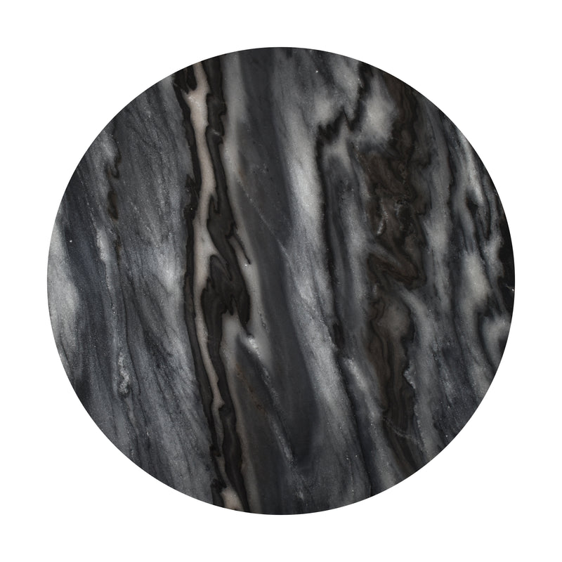 Javier 14" Contemporary Natural Marble Handmade X-Shaped End Table - JONATHAN Y