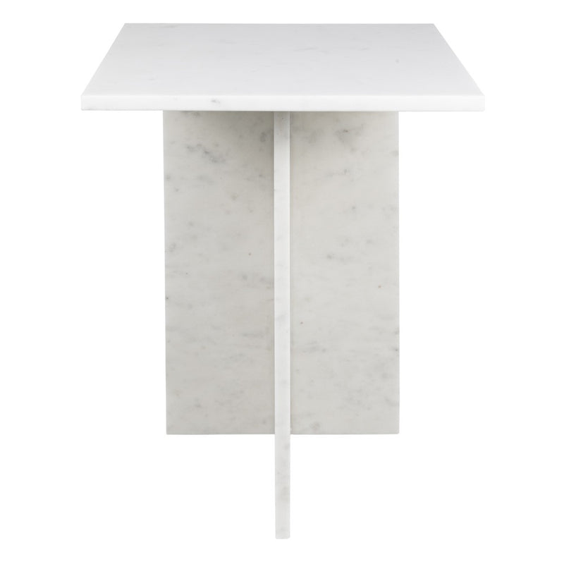 Cecil 18.5" Contemporary Natural Marble Handmade T-Shaped End Table