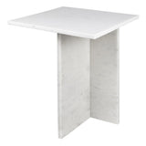 Cecil 18.5" Contemporary Natural Marble Handmade T-Shaped End Table