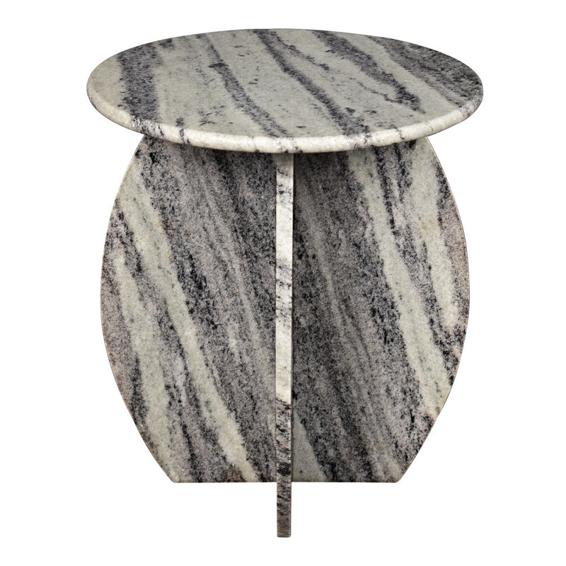Venus 17.5" Contemporary Natural Marble Handmade X-Shaped End Table