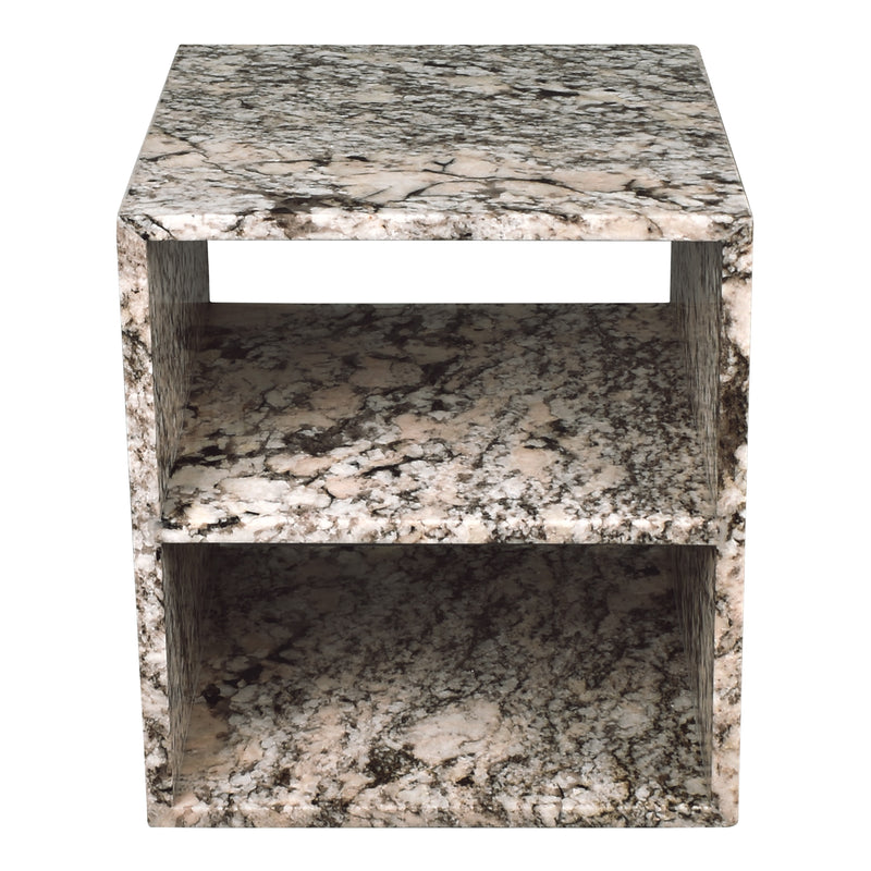 Sloane 16" Modern Natural Marble Handmade Rectangular 2-Shelf End Table - JONATHAN Y