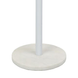 Cogsen 22.25" Contemporary Natural Marble/Metal Pedestal Drink Table