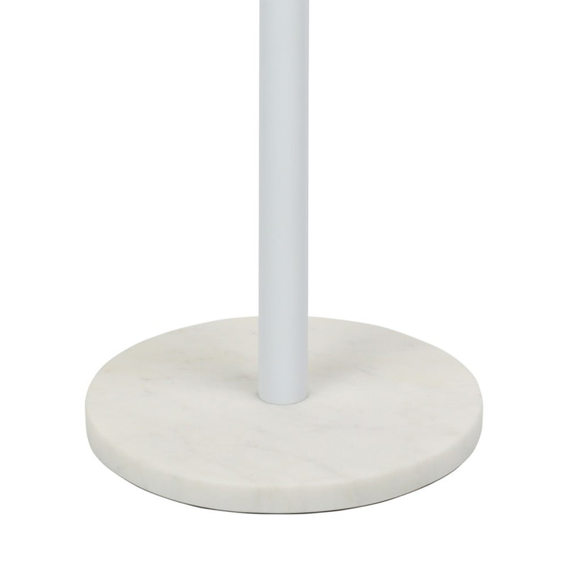 Cogsen 22.25" Contemporary Natural Marble/Metal Pedestal Drink Table