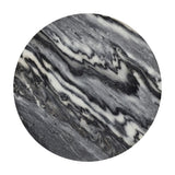 Cogsen 22.25" Contemporary Natural Marble/Metal Pedestal Drink Table