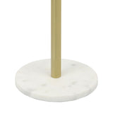 Cogsen 22.25" Contemporary Natural Marble/Metal Pedestal Drink Table