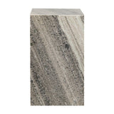 Felix 18" Contemporary Solid Natural Marble Handmade Square Plinth Block Pedestal End Table