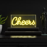Cheers 11.8" Contemporary Glam Acrylic Box USB Operated LED Neon Light - JONATHAN Y