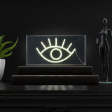 Eye 11.8" Contemporary Glam Acrylic Box USB Operated LED Neon Light - JONATHAN Y