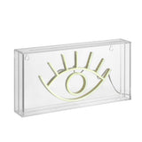 Eye 11.8" Contemporary Glam Acrylic Box USB Operated LED Neon Light - JONATHAN Y