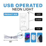Best Day Ever Contemporary Glam Acrylic Box USB Operated LED Neon Light - JONATHAN Y