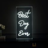 Best Day Ever Contemporary Glam Acrylic Box USB Operated LED Neon Light - JONATHAN Y