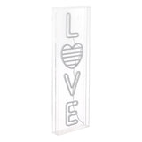 LOVE 8" X 24" Contemporary Glam Acrylic Box USB Operated LED Neon Light - JONATHAN Y