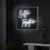 Better Together Contemporary Glam Acrylic Box USB Operated LED Neon Light - JONATHAN Y