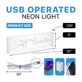 C'est La Vie Contemporary Glam Acrylic Box USB Operated LED Neon Light - JONATHAN Y