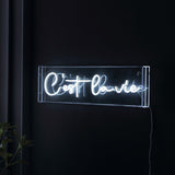C'est La Vie Contemporary Glam Acrylic Box USB Operated LED Neon Light - JONATHAN Y