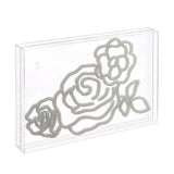 Crowd Of Roses Contemporary Glam Acrylic Box USB Operated LED Neon Light - JONATHAN Y