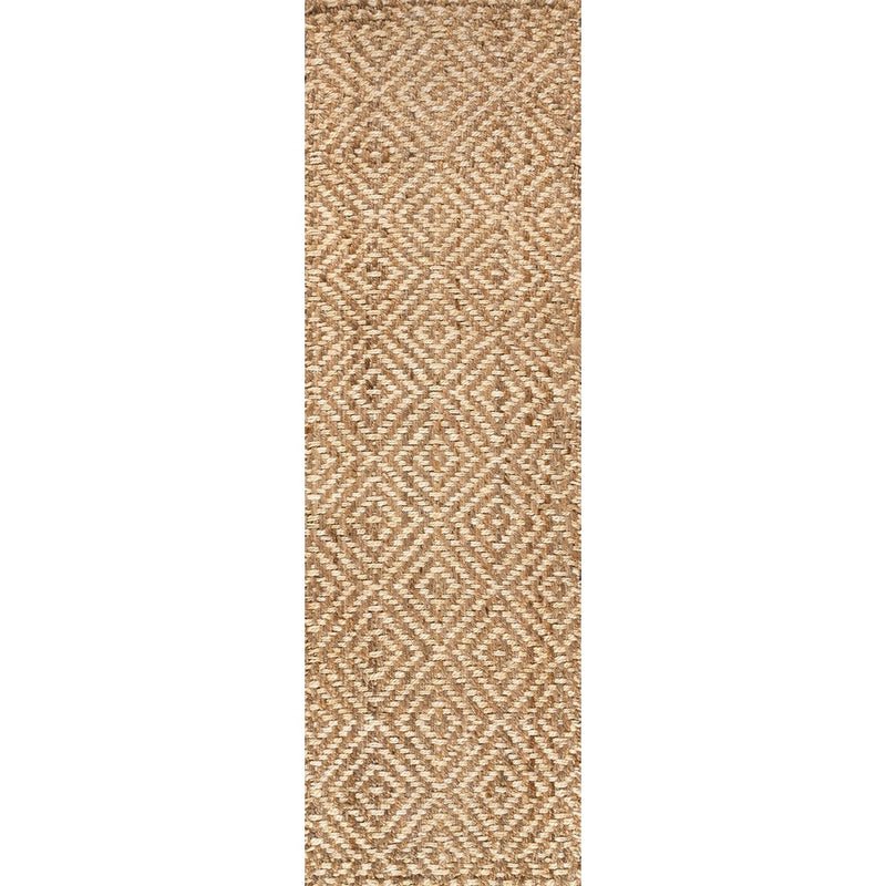 Hira Hand Woven Diamond Chunky Jute Area Rug