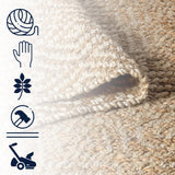 Hira Hand Woven Diamond Chunky Jute Area Rug