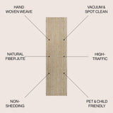 Espina Hand Woven Herringbone Chunky Jute Area Rug