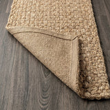 Estera Hand Woven Boucle Chunky Jute Area Rug Natural / Runner / 2'2" X 8' – BACK