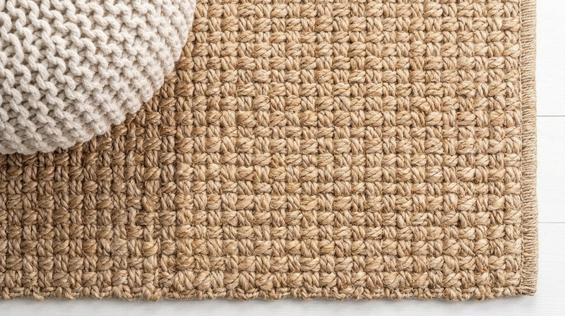 Estera Hand Woven Boucle Chunky Jute Area Rug Natural / Runner / 2'2" X 8' – DETAIL