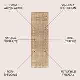 Estera Hand Woven Boucle Chunky Jute Area Rug