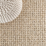 Estera Hand Woven Boucle Chunky Jute Area Rug Ivory / Runner / 2'2" X 8' – DETAIL
