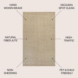 Estera Hand Woven Boucle Chunky Jute Area Rug