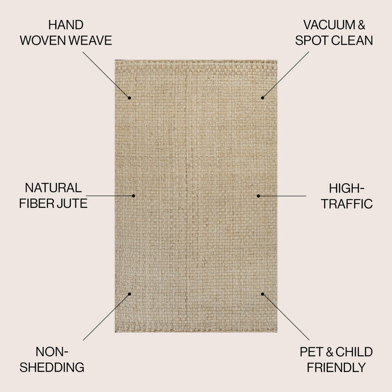 Estera Hand Woven Boucle Chunky Jute Area Rug