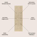 Hiro Hand Woven Chunky Jute Area Rug