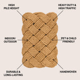 Maeve Classic Coastal Scalloped Basketweave Coir Mat