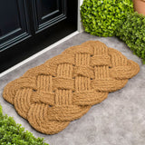Maeve Classic Coastal Scalloped Basketweave Coir Mat