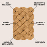 Maeve Classic Coastal Scalloped Basketweave Coir Mat