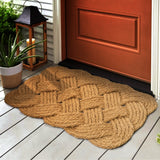 Maeve Classic Coastal Scalloped Basketweave Coir Mat