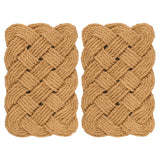 Maeve Classic Coastal Scalloped Basketweave Coir Mat